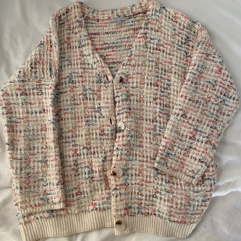 Plaid Sparkle Cardigan